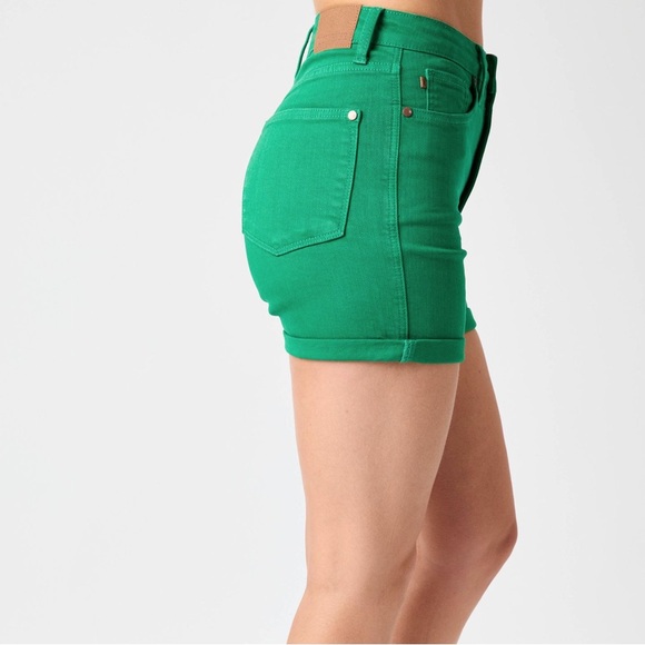 NWT Judy blue 150283 green high waist tummy control shorts - Picture 9 of 10